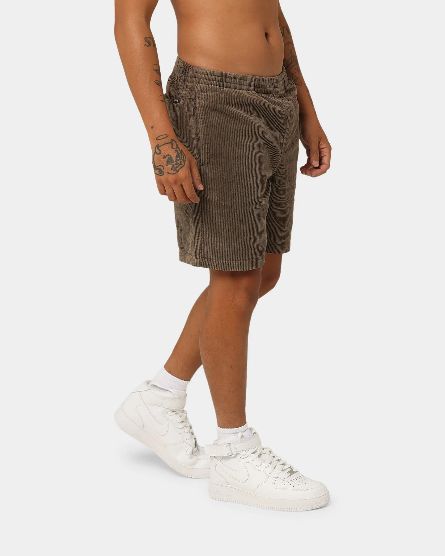 Stussy Wide Wale Corduroy Beach Shorts Pigment Brown