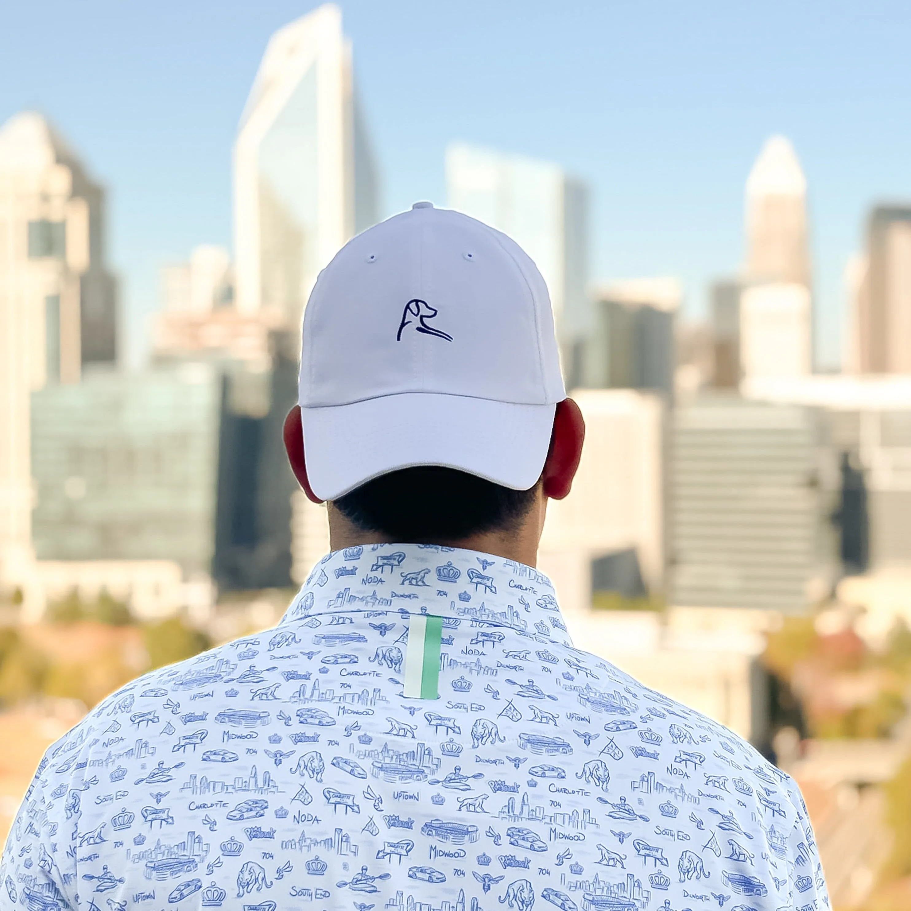 The Mint City | Performance Polo | The Mint City - Caicos Blue/White