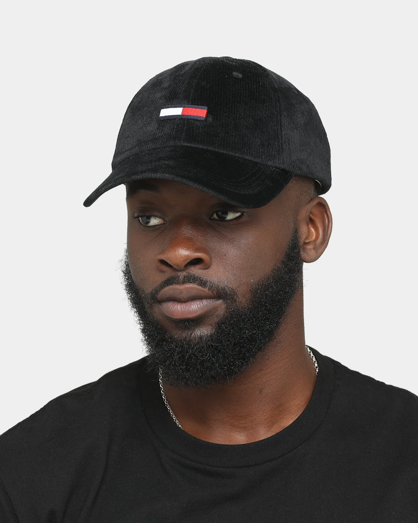 Tommy Jeans Corduroy Sports Strapback Black