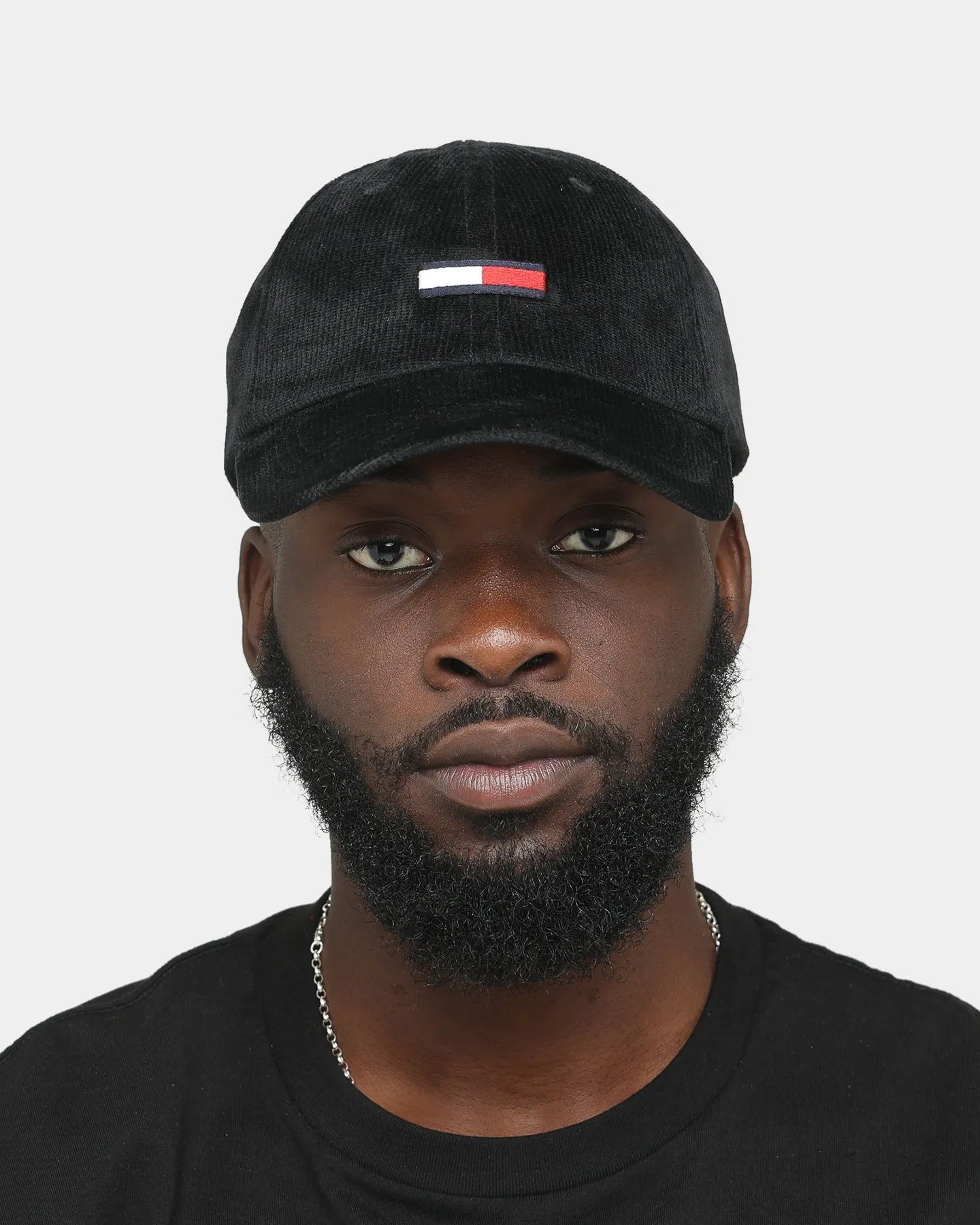 Tommy Jeans Corduroy Sports Strapback Black