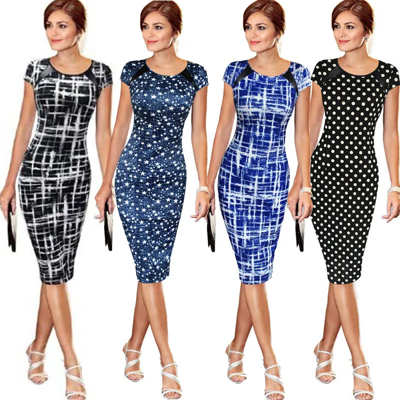 Trendy Graceful Women Short Sleeve Midi Bandage Dress For Party