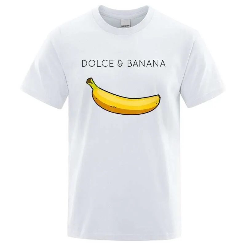 Tshirts  Banana Fashion Print polyester, short sleeve round collar.