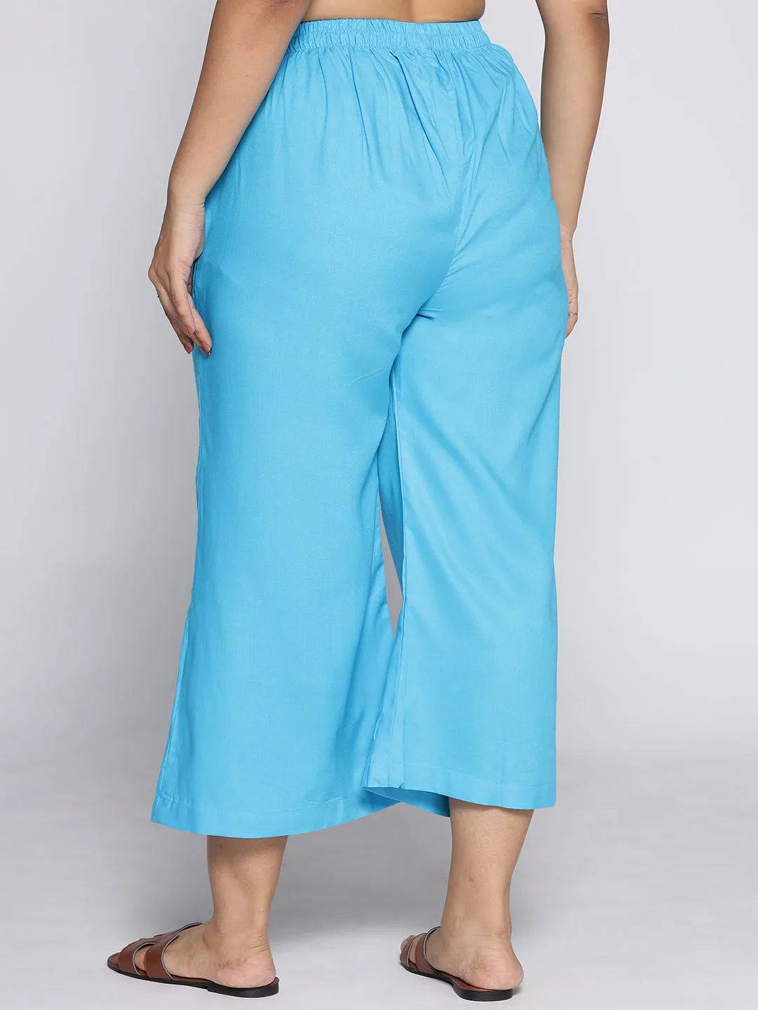 Turquoise Rayon Culottes