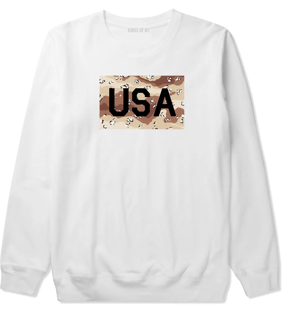 USA Desert Camo Army Mens Crewneck Sweatshirt