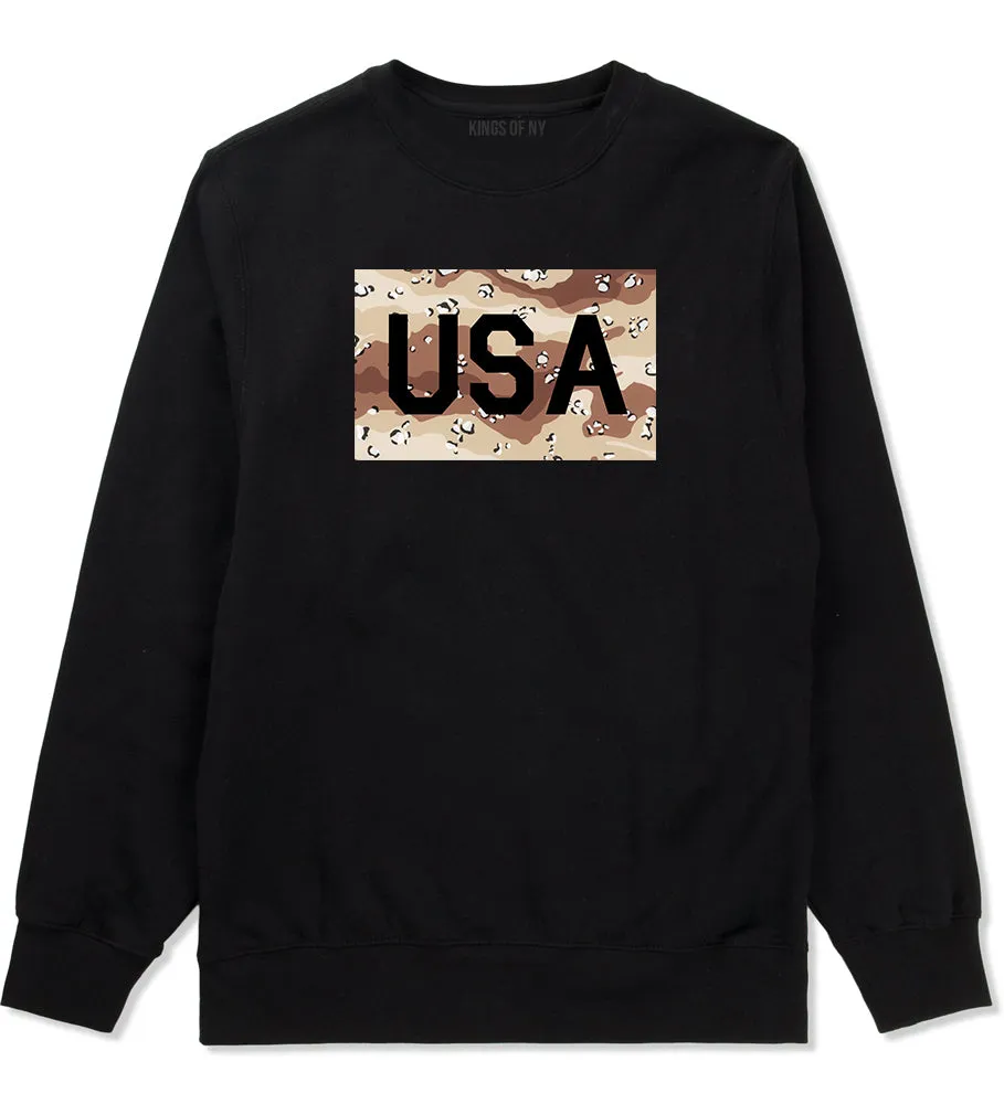 USA Desert Camo Army Mens Crewneck Sweatshirt