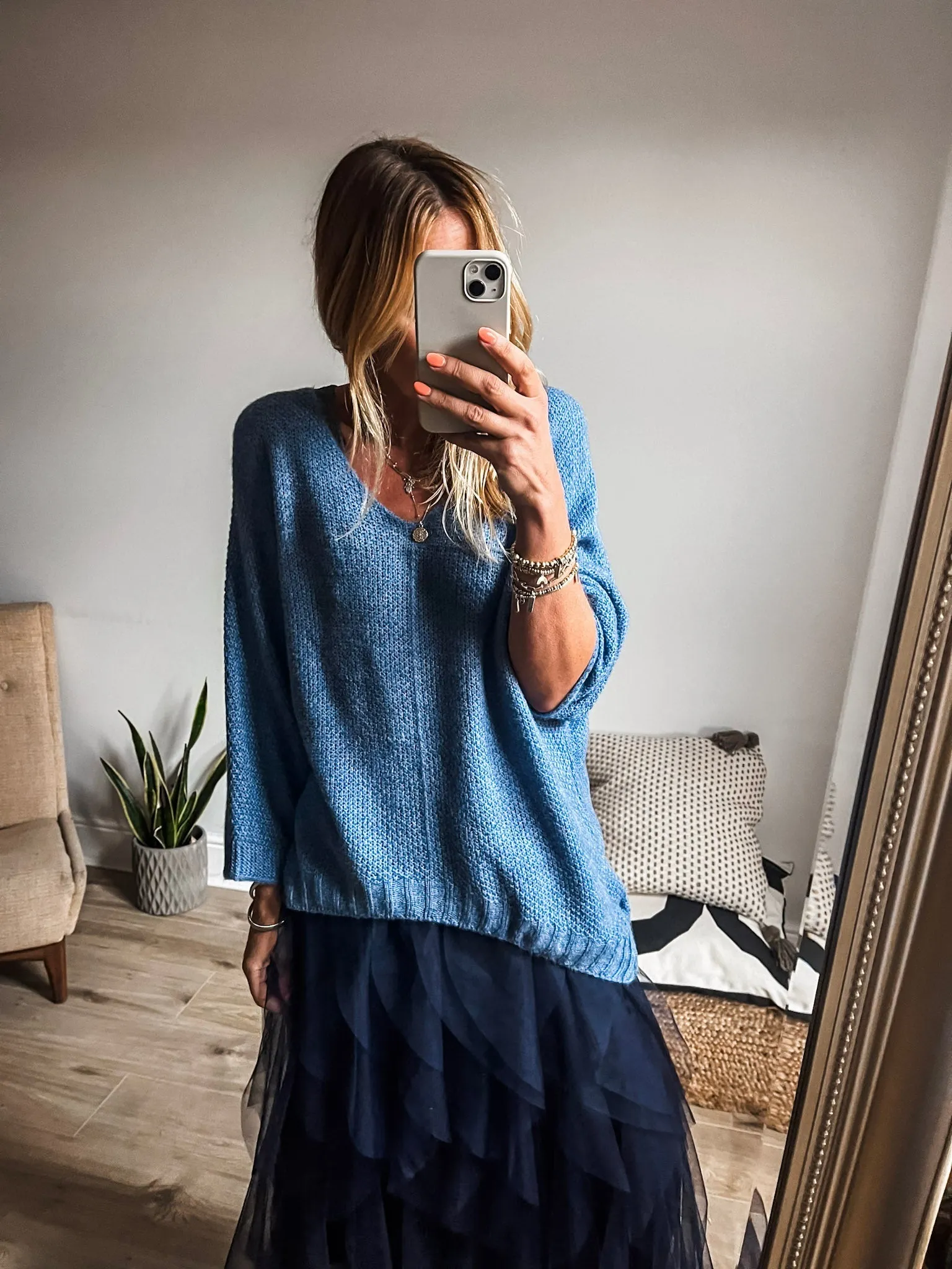 V-Neck Knit Jumper