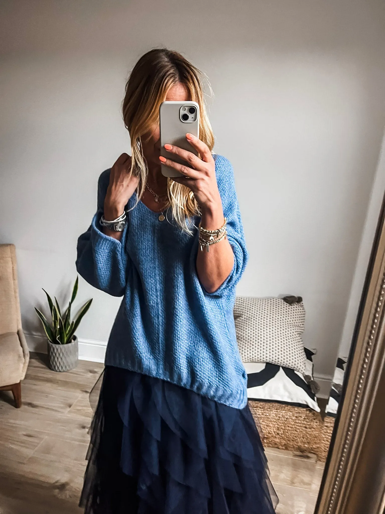 V-Neck Knit Jumper