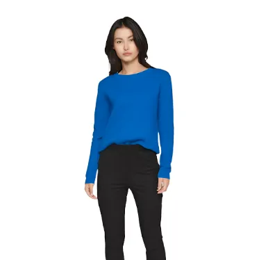 Vila Womens Dalo O-Neck L/S Knit Top Mazarine Blue