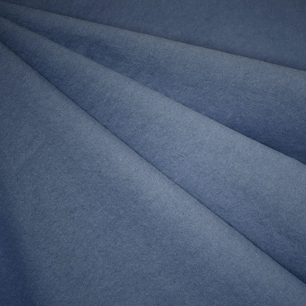 Washed Crinkle Cotton Bottom Weight Blue