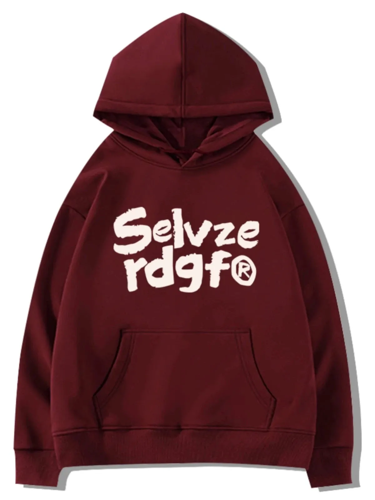 Wine Red Hooded Chic Letter Print Women Hoodies Winter Basic Fashion Loose Casual 4-colors Street Pocket Female Hoodies