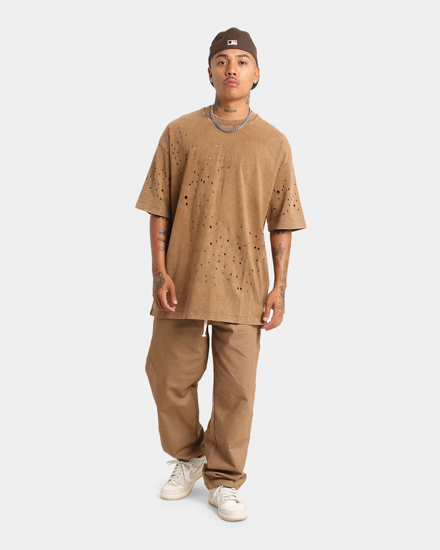 XXIII Horacio Wide Leg Chino Pants Khaki/Brown