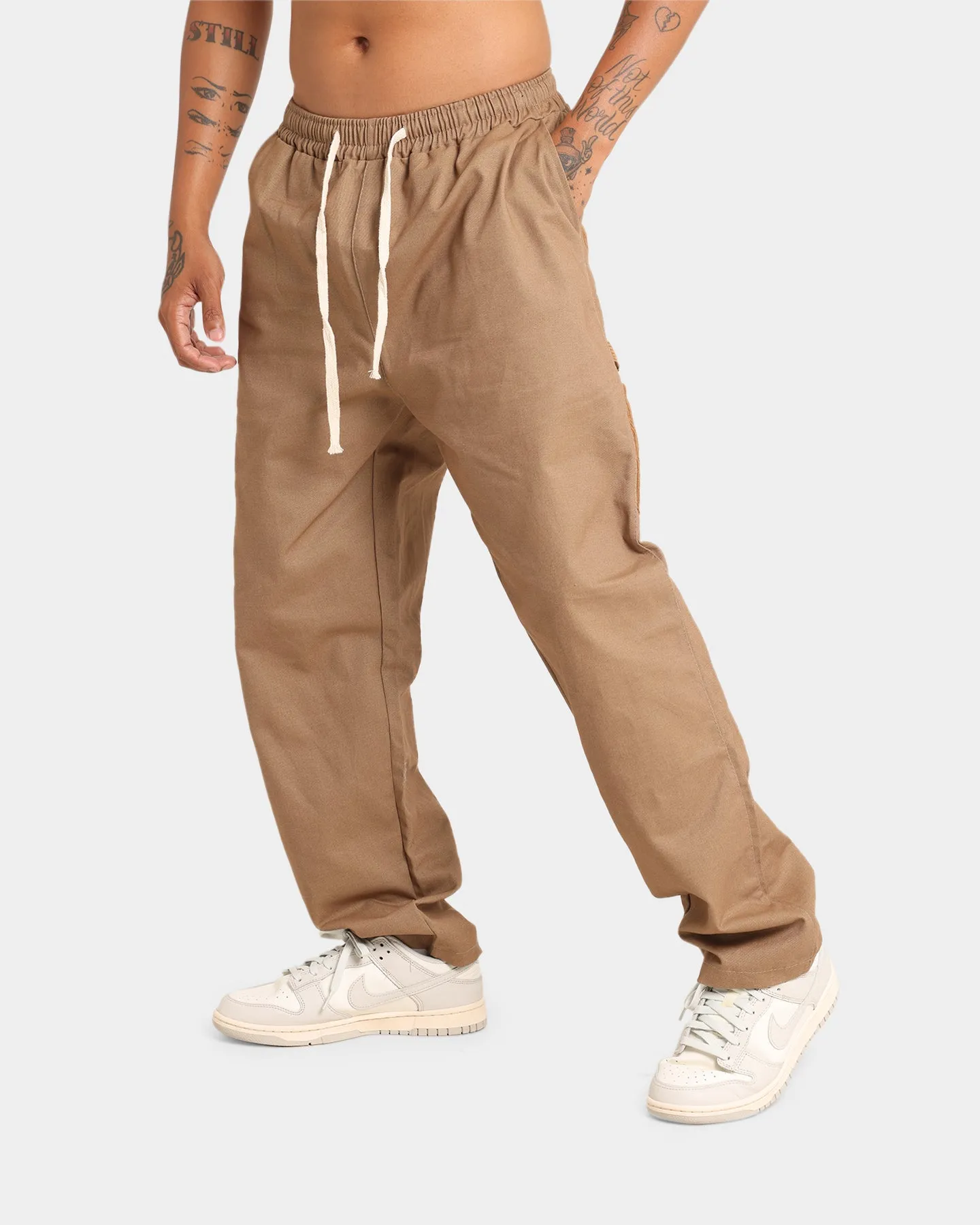 XXIII Horacio Wide Leg Chino Pants Khaki/Brown